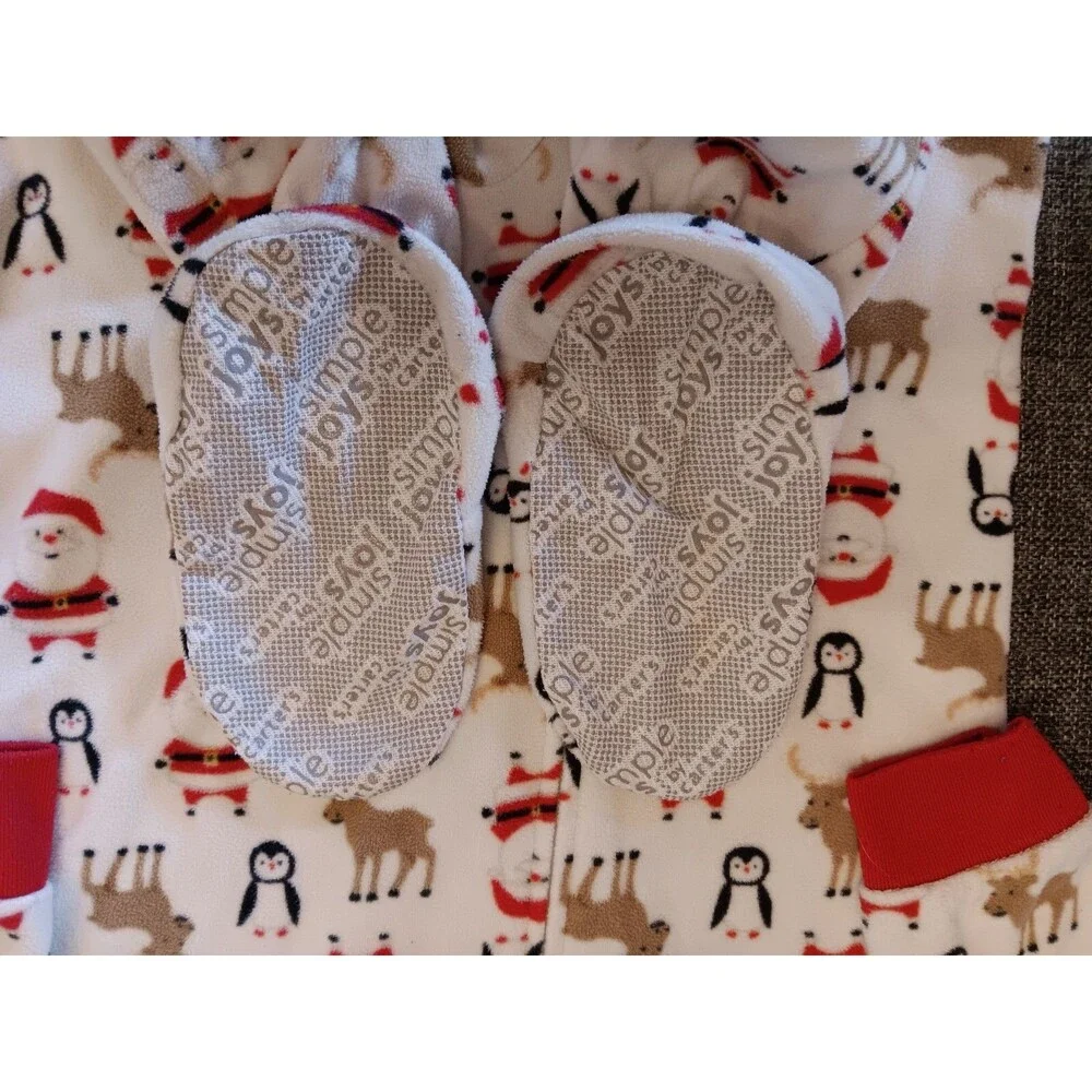 pajamas 4T New Carters Christmas Fleece sleeper Reindeer Holiday Deer Santa